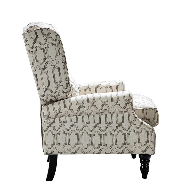 Erdeni Upholstered Manual Wingback Recliner Chair - Comfortable Living Room Armchair with Smooth Reclining Mechanism - Perfect for Home Theater, Reading Nook & Relaxation