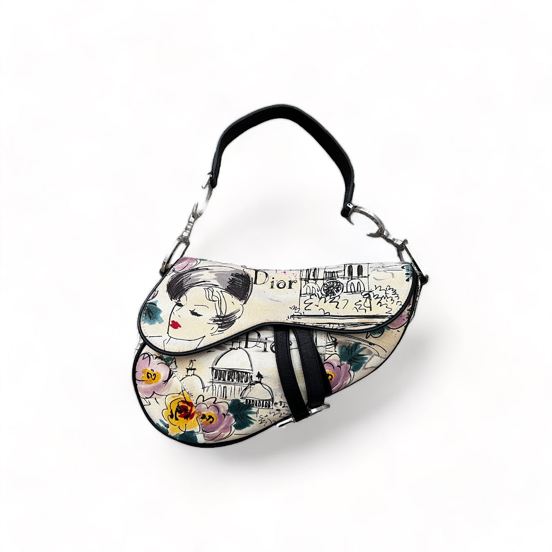 Vintage Paris 50’s Dior Saddle Bag - Authentic Retro Handbag for Women | Fashion Accessory for Parties, Dating & Special Occasions
