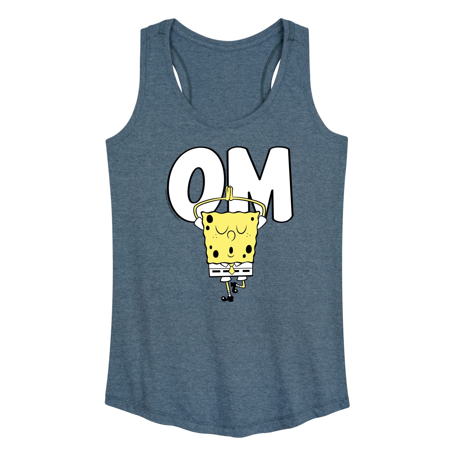 HYBRID APPAREL Spongebob Squarepants Yoga Pose Women's Racerback Tank Top - Soft Breathable Workout Top for Yoga, Gym & Casual Wear