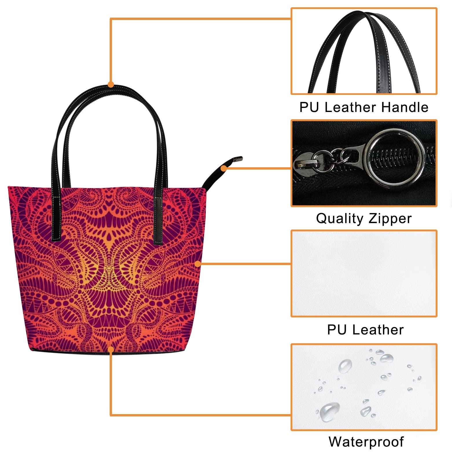 Premium Leather Tote Bag for Women - Stylish Crossbody Handbag with Adjustable Strap - Perfect for Work, Travel & Everyday Use