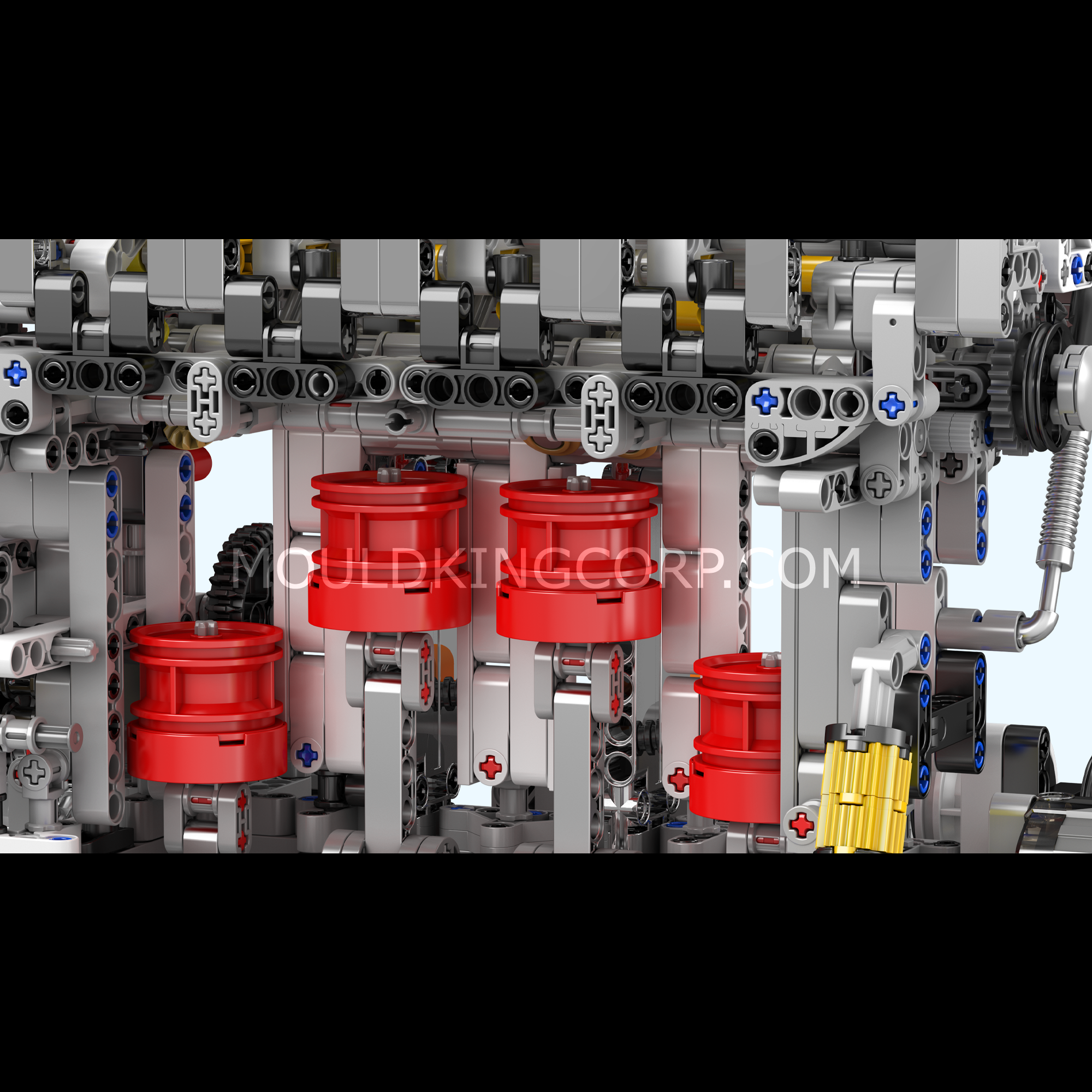 Mould King 10087 Motorized L4 Gasoline Engine Model Building Kit - 1787 Piece STEM Educational Toy for Adults & Teens | DIY Assembly Project for Engineering Enthusiasts, Home Display & Gift Idea