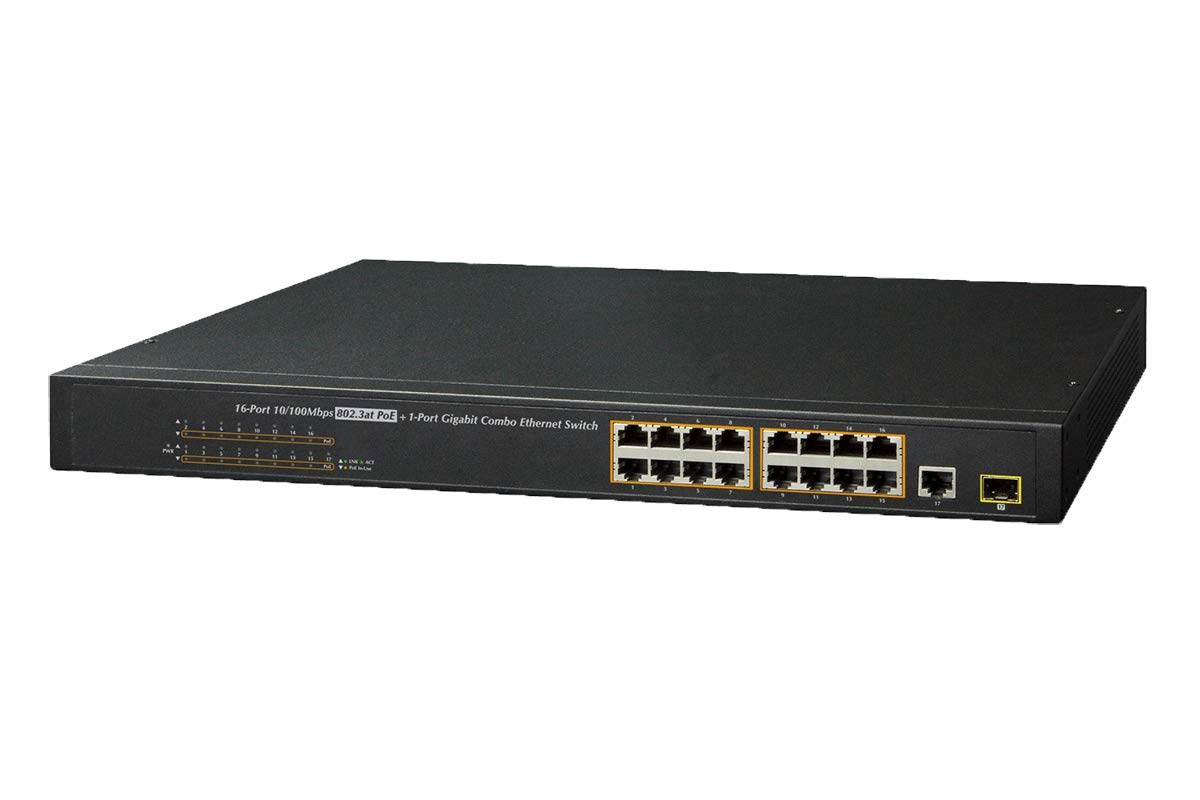 Lorex ACCLPS263B 16-Channel PoE+ Switch for IP Security Camera Systems | High-Speed Power Over Ethernet Switch | Expand NVR with 16 Channels | 220W Total Power (Manufacturer Refurbished) | Ideal for Home & Business Surveillance Systems