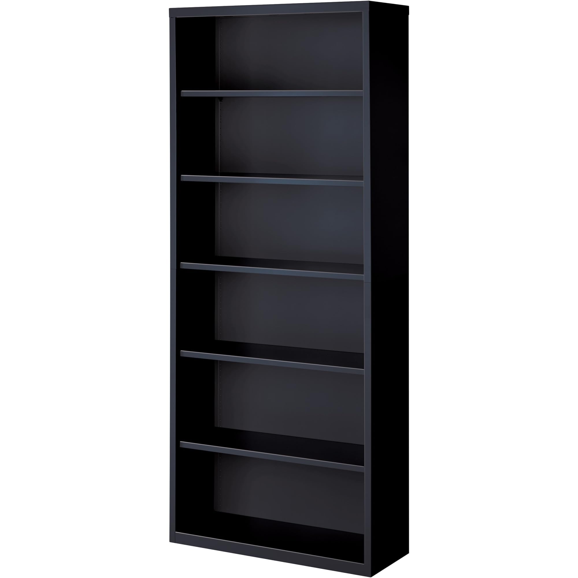 Lorell LLR41294 Fortress Series Steel Black Bookcase - 34.5