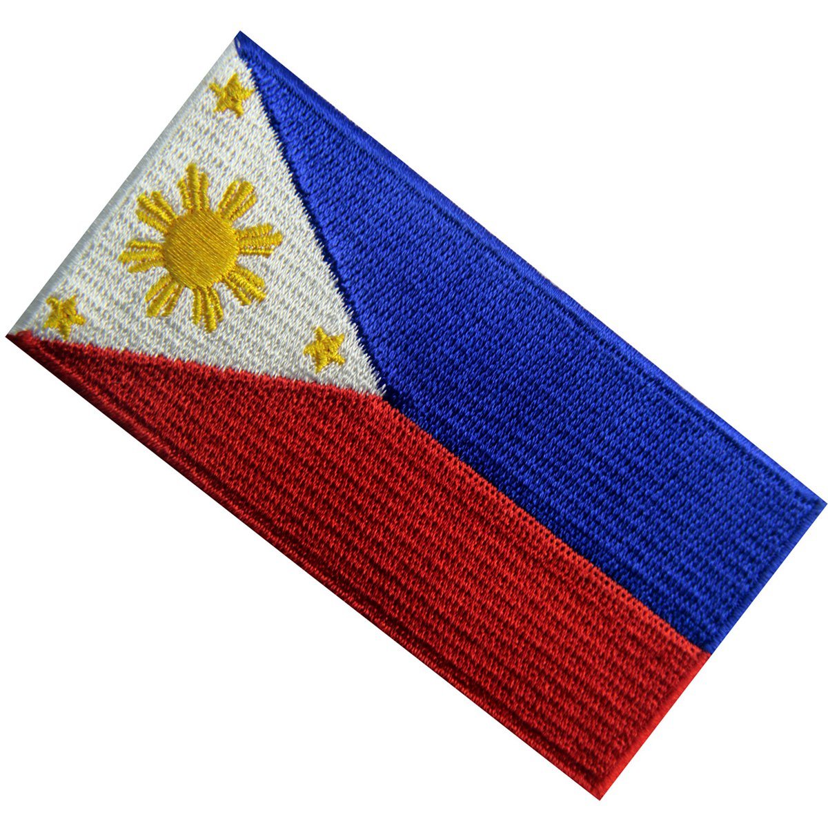 Philippines Flag Embroidered Patch - Filipino National Emblem Iron On or Sew On for Backpacks, Jackets & Uniforms | Patriotic DIY Craft & Clothing Accessory