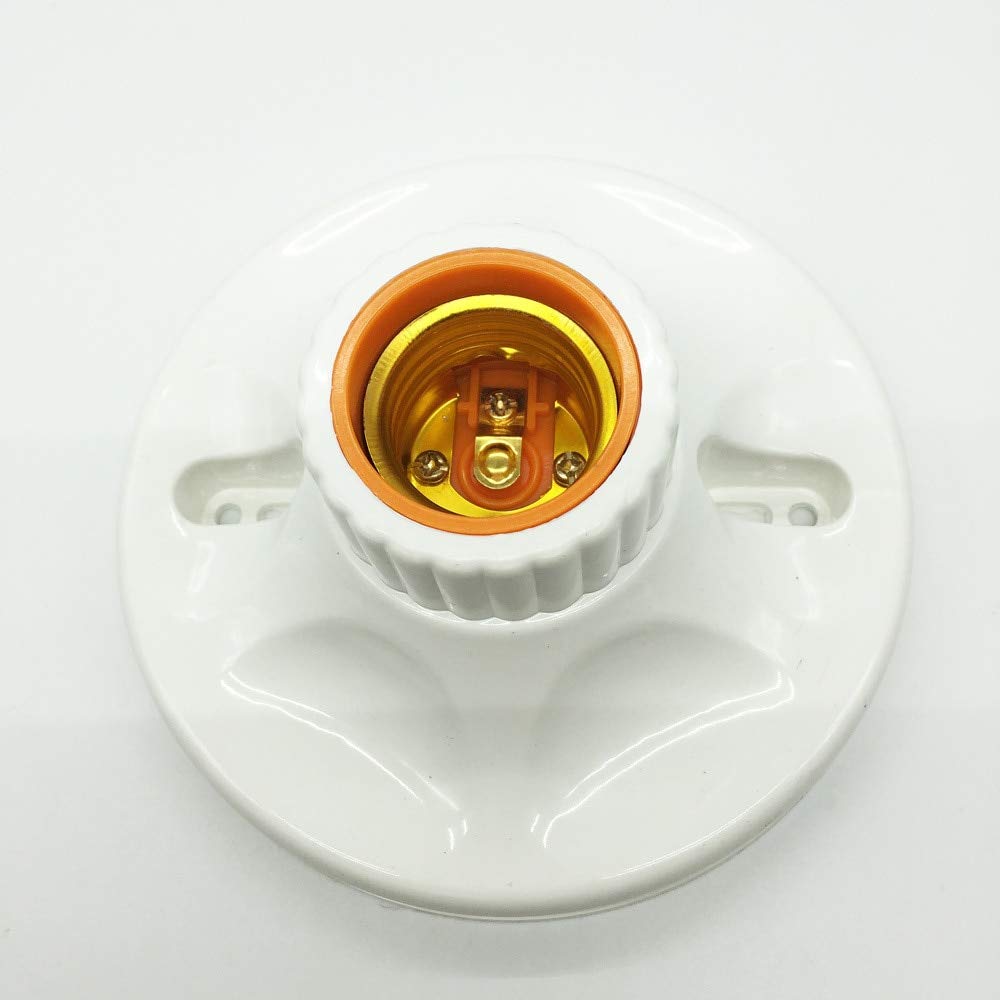 E27 LED Light Bulb Holder with US Plug Switch - Round & Square Hanging Lamp Socket for Home (6A 110V-220V) - Perfect for Bedroom, Living Room, and DIY Lighting Projects