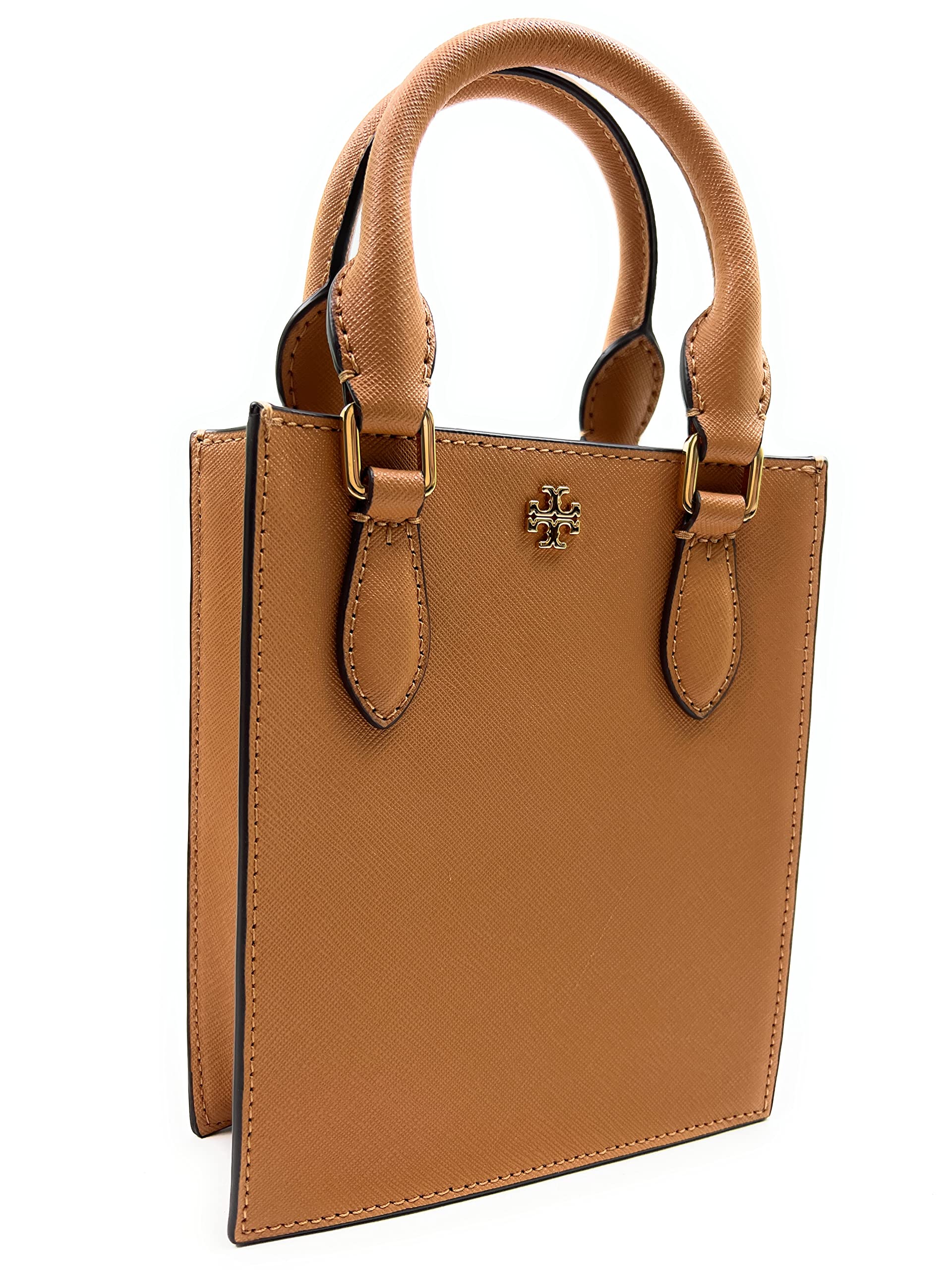 Tory Burch Emerson Mini Shopper Tote Bag in Cardamon - Stylish Crossbody Purse for Women | Perfect for Work, Travel & Everyday Use
