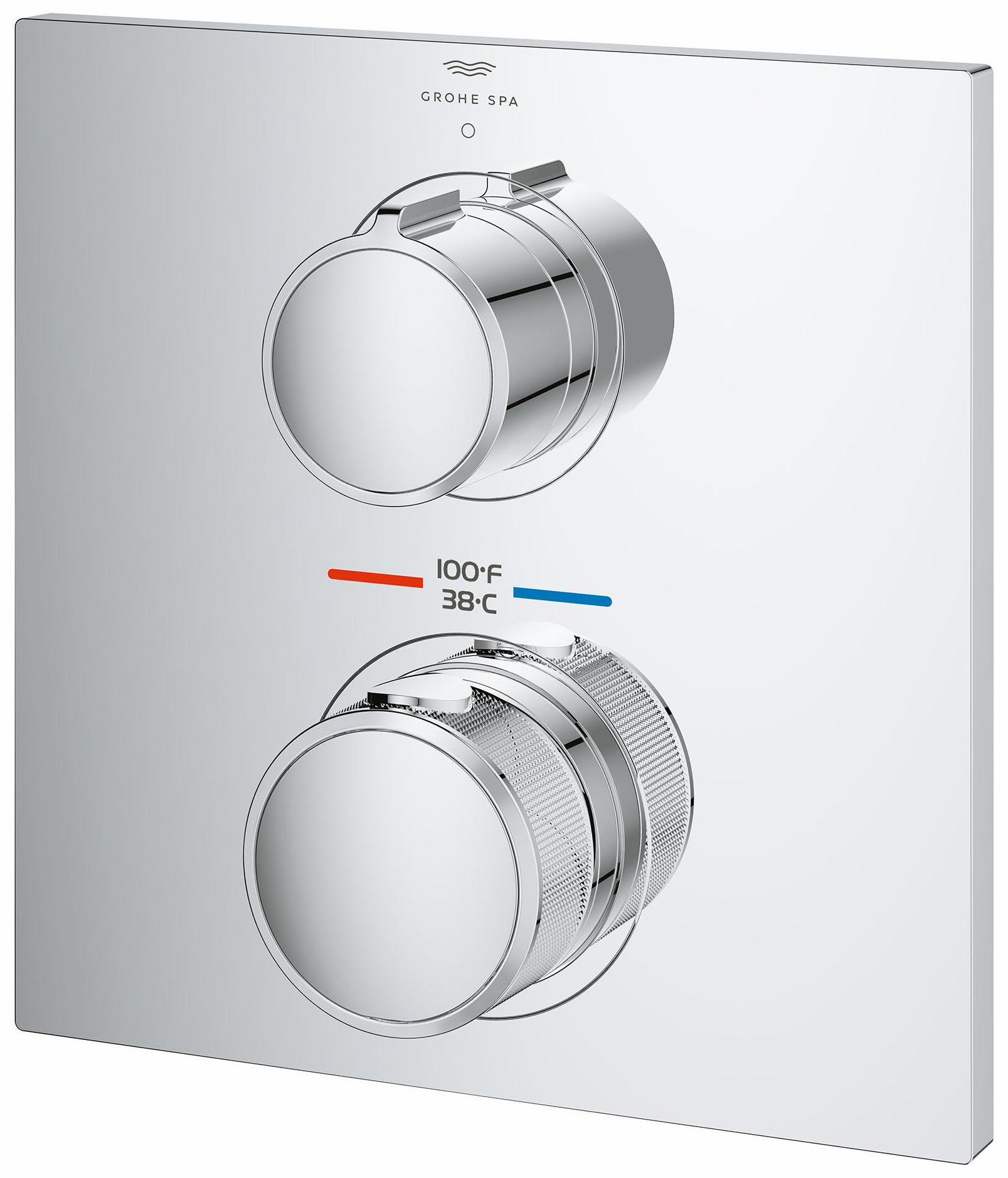 Grohe Allure Thermostatic Valve Trim in Chrome Finish (Model 29177001) - Perfect for Bathroom & Shower Faucet Upgrades