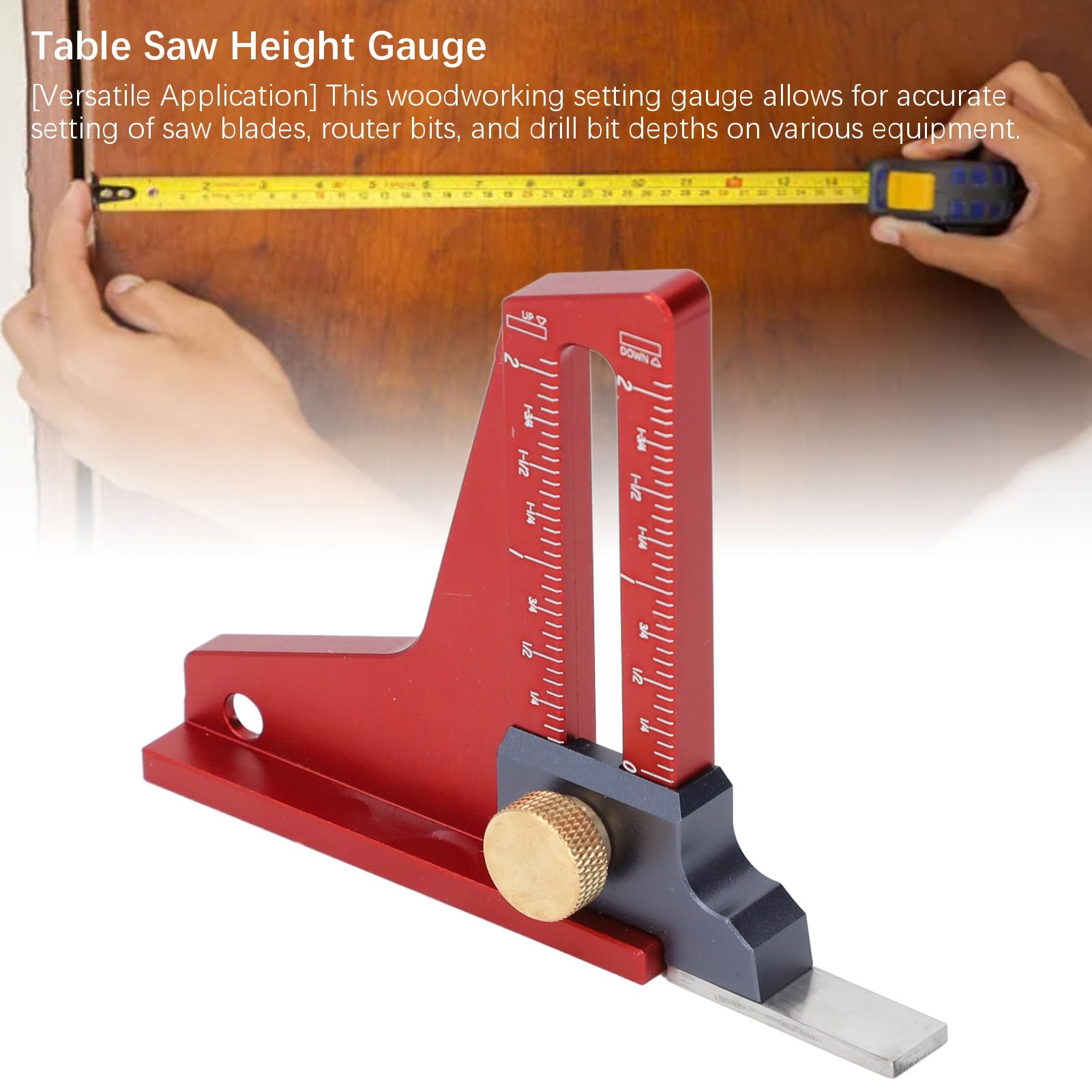 0-2 Inch Table Saw Depth Ruler - Woodworking Measurement Tool for Saw Table & Trimming Machine | Precision Woodworking Projects