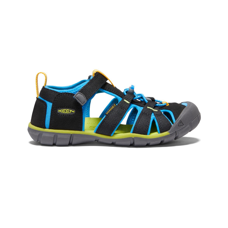 Seacamp II CNX Big Kids' Water Shoes - Black/Brilliant Blue for Beach, Pool & Outdoor Activities