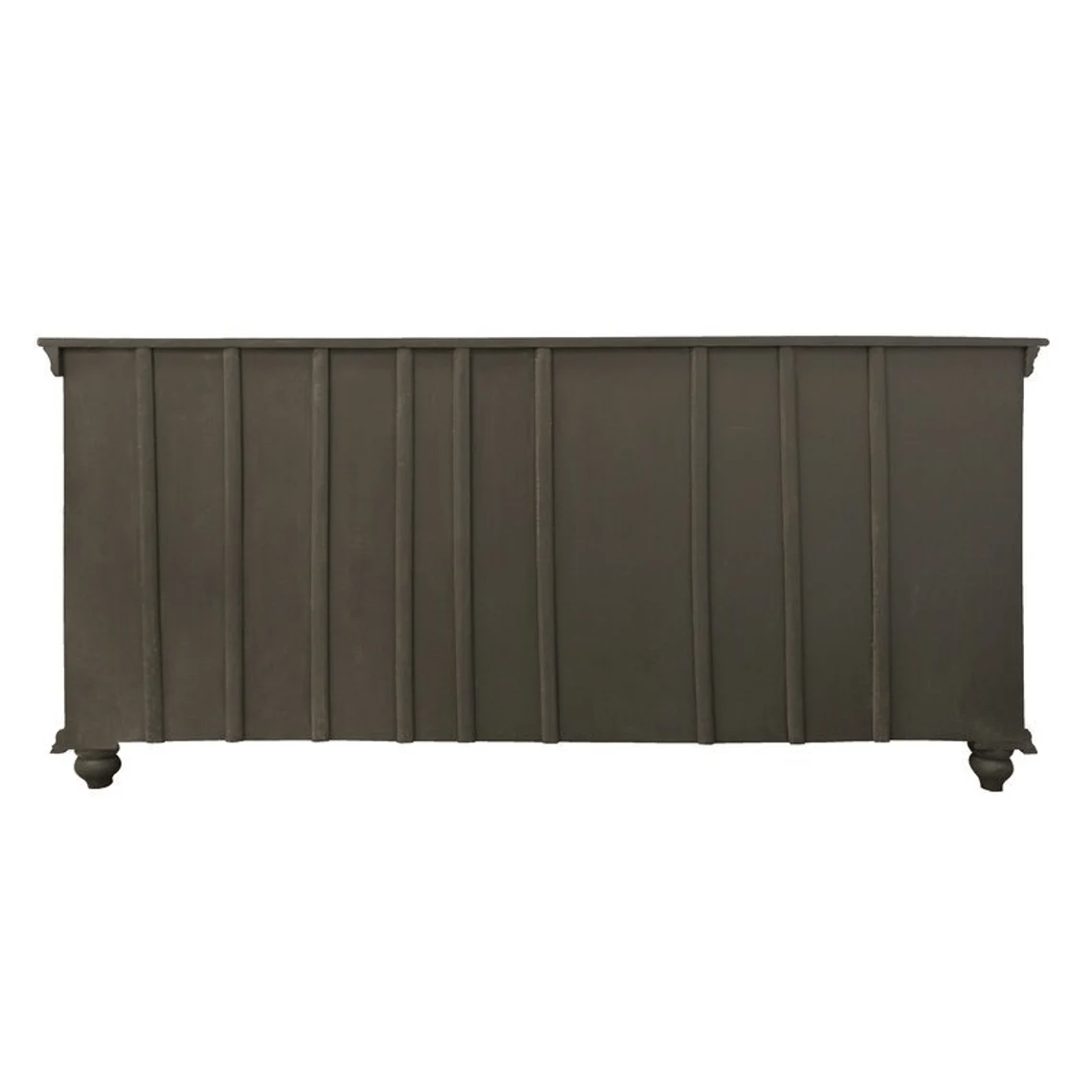 Hand Carved Gray Sideboard - Vintage Indian Antique Furniture for Dining Room & Living Room Storage