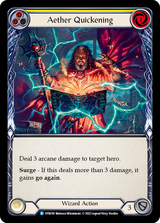 Aether Quickening (Yellow) [DYN198] - Dynasty MTG Rainbow Foil Card | Collectible Trading Card Game for Magic: The Gathering Players & Deck Builders