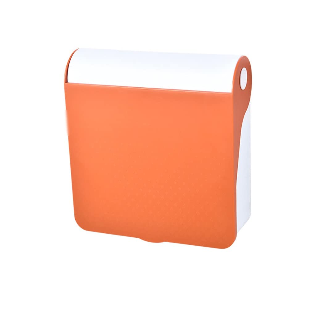 Large Capacity Wall-Mounted Makeup Organizer & Jewelry Storage Box - Orange Cosmetic Organizer for Bathroom, Skincare & Beauty Products | Perfect for Vanity, Dorm Room & Small Space Organization