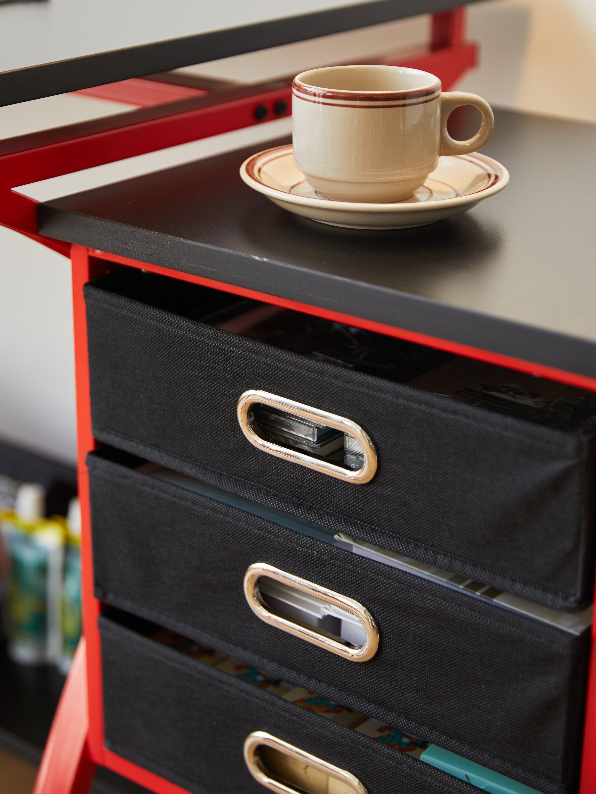 Adjustable Red Drafting Table with Stool - Perfect for Artists, Architects & Students - Home Office & Studio Drawing Desk
