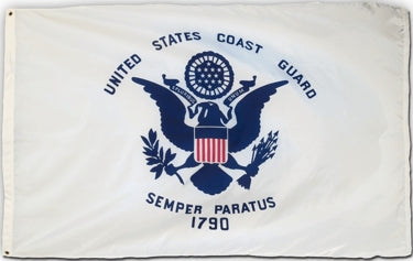 US Coast Guard Flag - 12 x 18 Inch Nylon Outdoor & Indoor Flag - Perfect for Patriotic Decor, Boat Display & Military Tribute