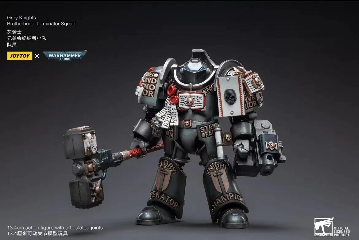 1/18 JOYTOY Warhammer 40K Grey Knights Terminator Caddon Vibova Action Figure - Reissue Collectible Model for Tabletop Gaming & Display