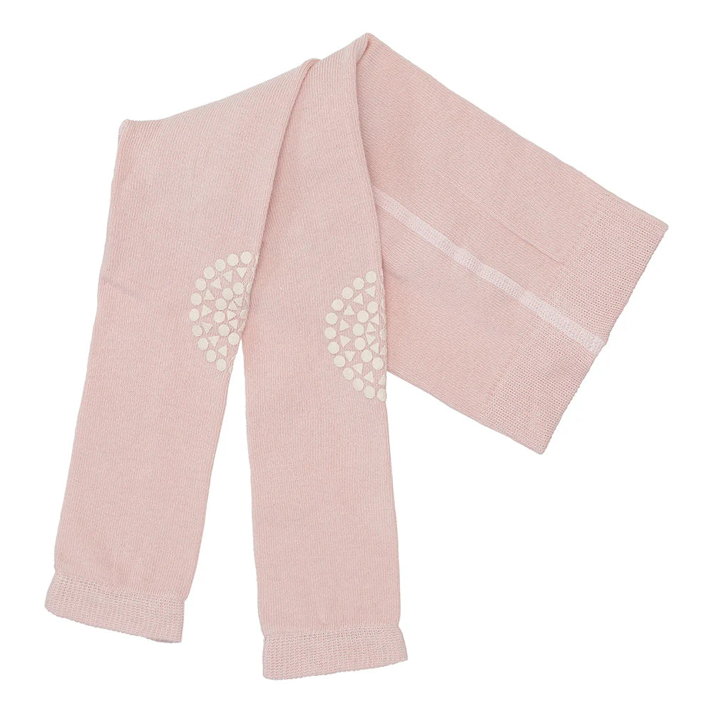 Go Baby Go Soft Pink Non-Slip Crawling Leggings for Babies - Cute & Comfortable Infant Leg Warmers for Playtime, Learning to Walk & Photo Shoots