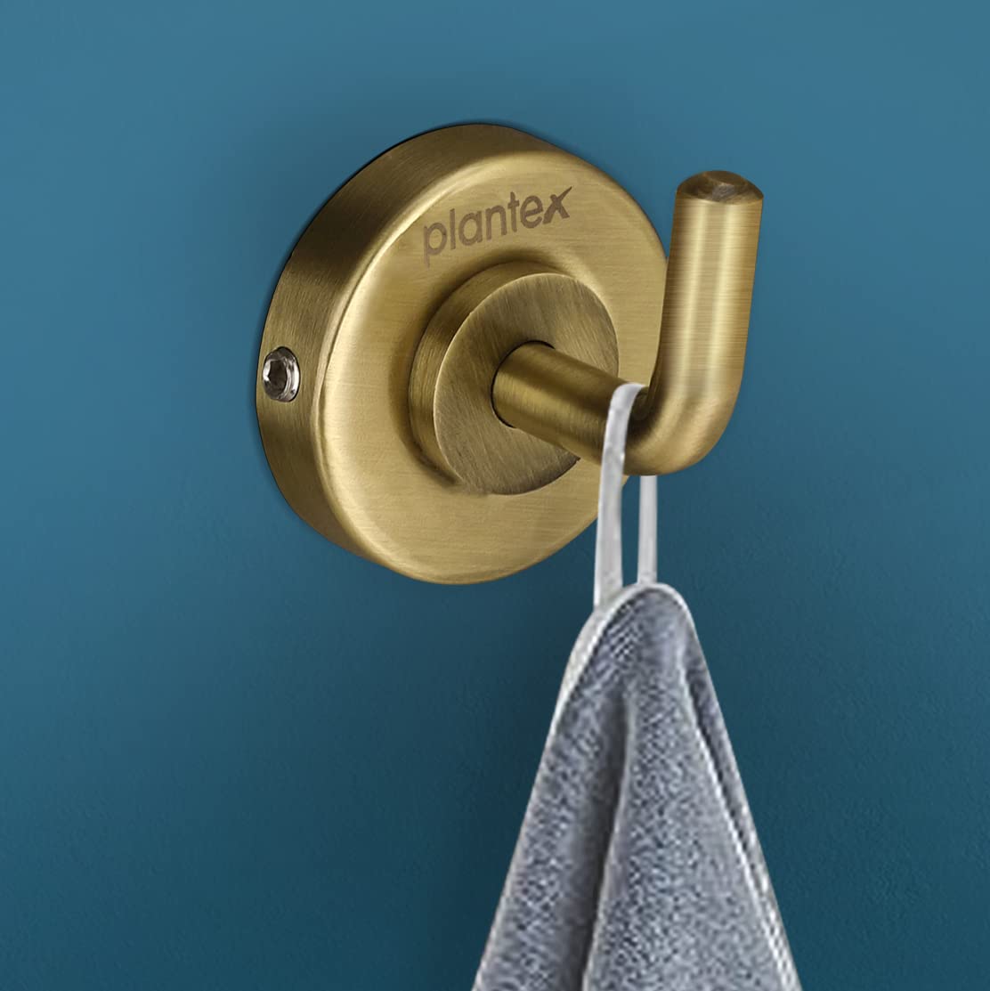Plantex 304 Stainless Steel Bathroom Accessories 5-Piece Set - Towel Bar, Soap Dish, Toothbrush Holder, Robe Hook & Hand Towel Ring - Antique Brass Finish for Bathroom, Spa & Hotel Decor
