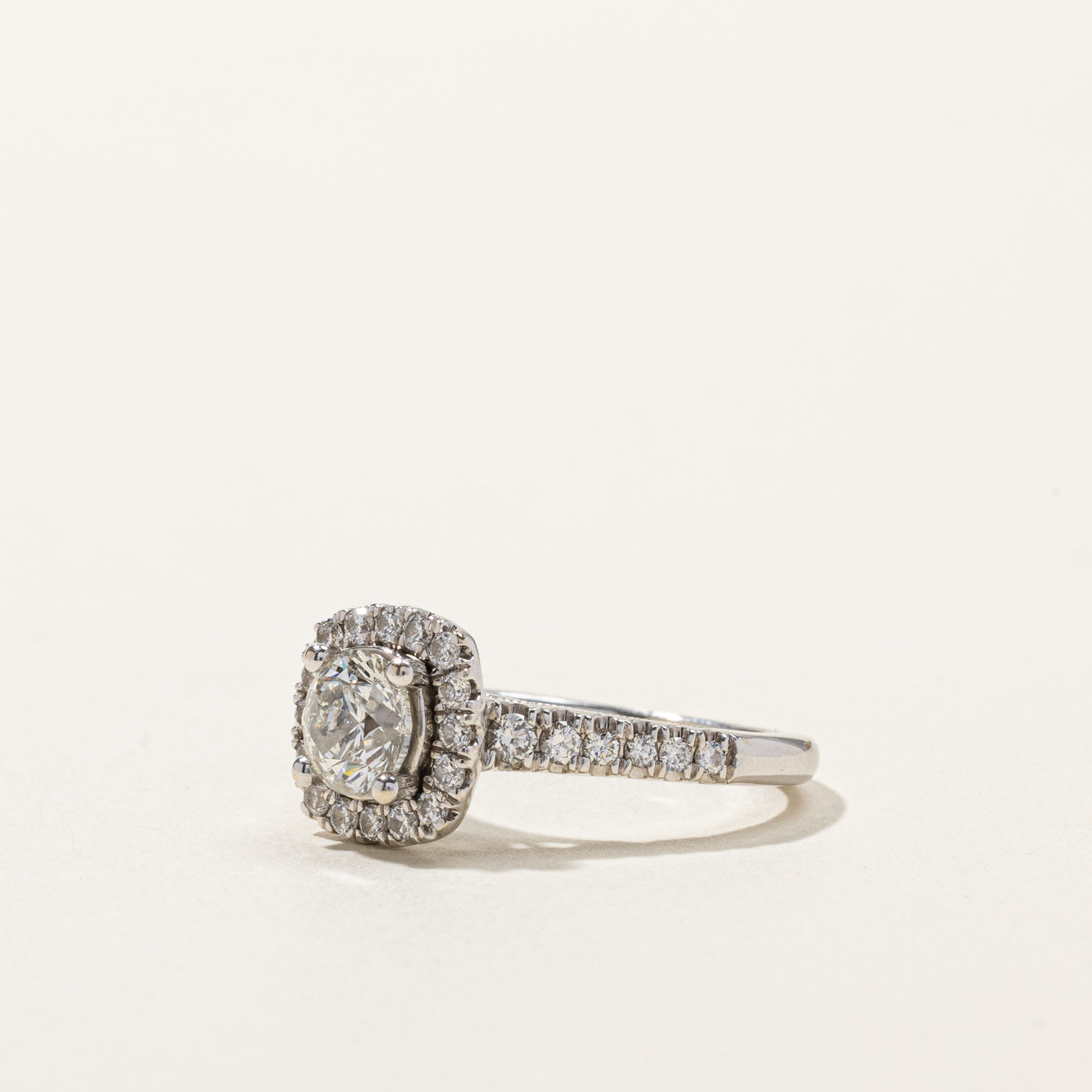 1.37ctw Halo Diamond Engagement Ring - I1/I2 Clarity, Size 6 | Elegant Wedding Proposal Ring for Her | Perfect for Anniversaries & Special Occasions
