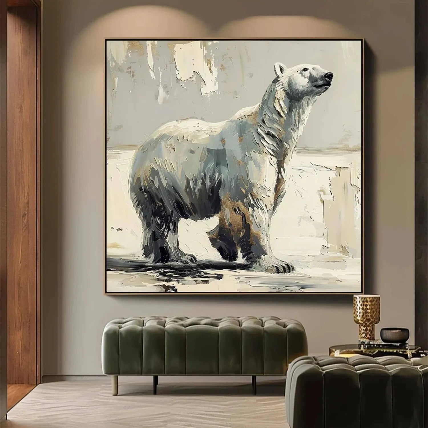 Animal Art Painting #AP087 - Handmade Wildlife Canvas Art for Home & Office Decor | Perfect for Living Room, Bedroom, and Gift Giving
