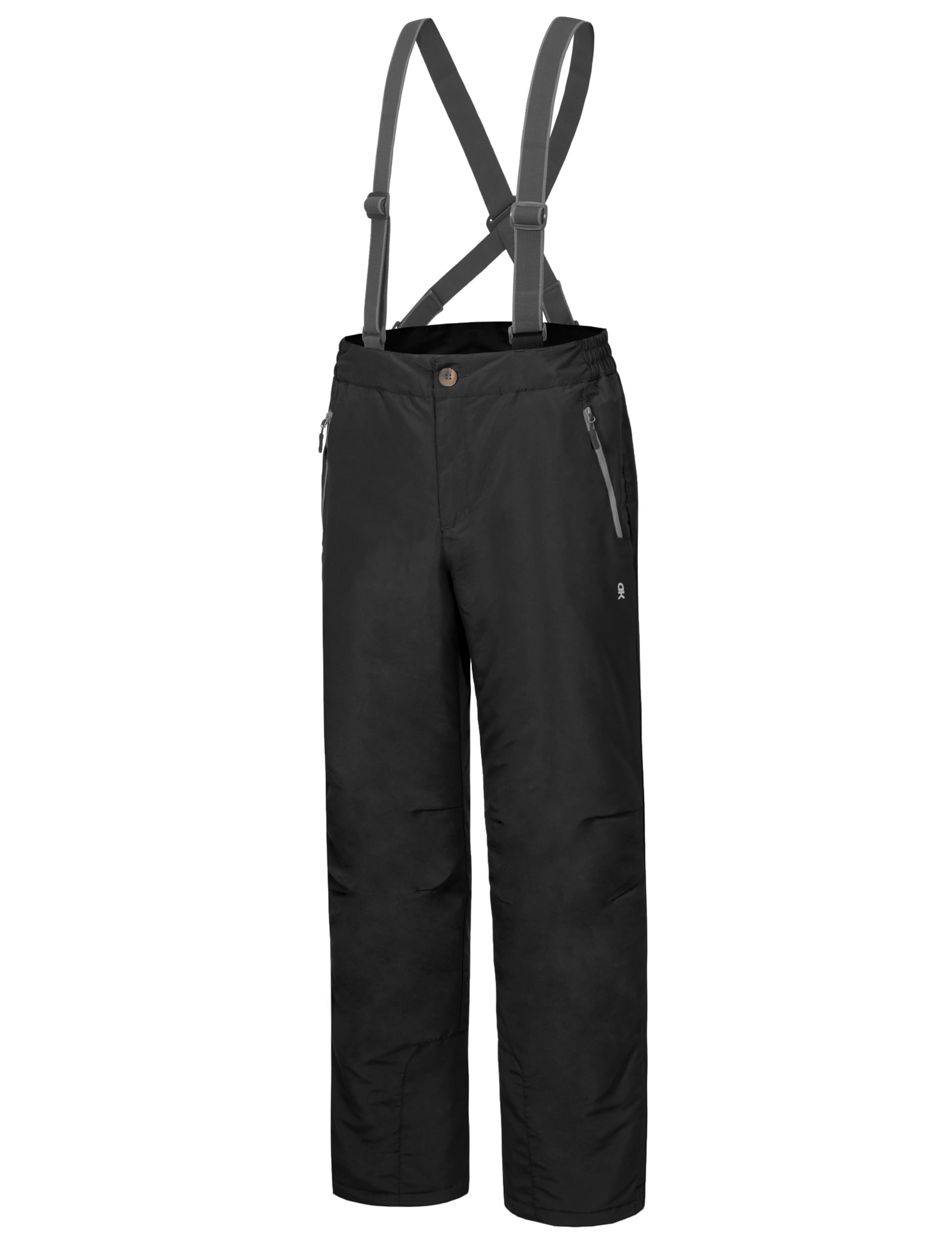 Little Donkey Andy Men's Insulated Waterproof Ski Bib Overalls - Winter Snowboard Pants with Detachable Suspenders for Skiing, Snowboarding & Cold Weather Outdoor Activities