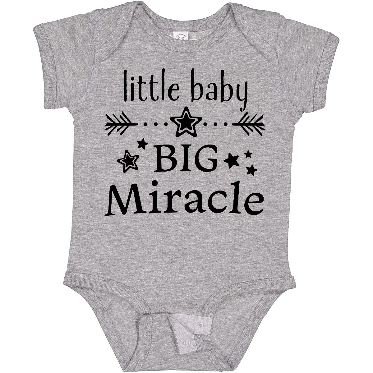 Inktastic Little Baby Big Miracle Baby Bodysuit - Soft Cotton Onesie for Newborns & Infants - Perfect for Baby Showers, First Photos & Everyday Wear