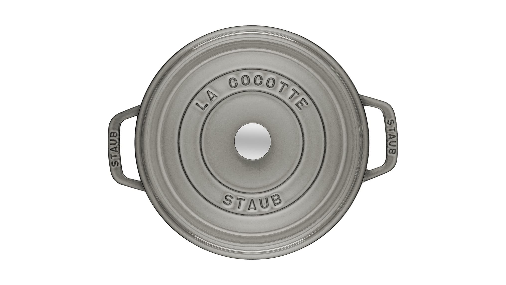 Staub 1003926 6.7L Round Cast Iron Dutch Oven Cocotte Roaster - 28cm Graphite Grey for Baking, Braising & Slow Cooking - Perfect for Soups, Stews & Casseroles