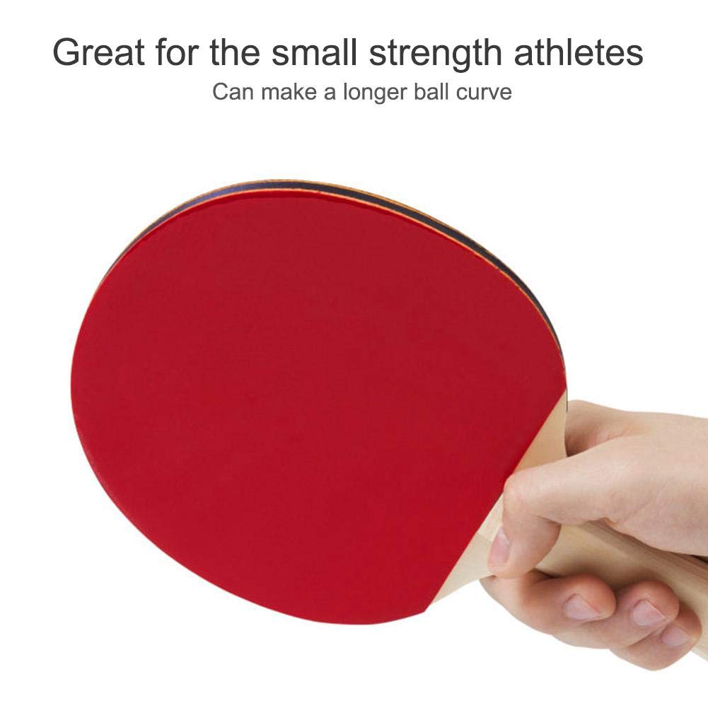 Premium Table Tennis Rubber Racket - Professional Ping Pong Paddle with High-Quality Rubber for Spin & Speed (Red) - Perfect for Training, Competition & Recreational Play
