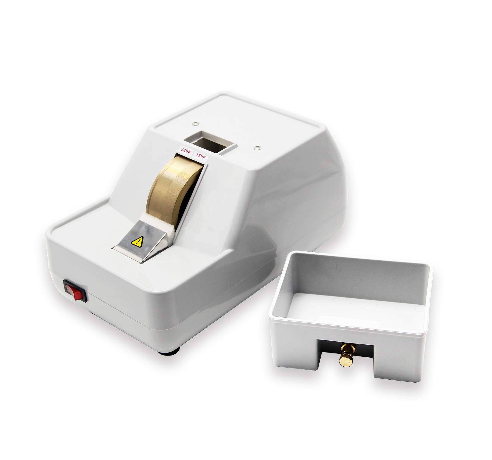 Huanyu Manual Optical Lens Edger - Hand Mill Edging Machine for Eyeglass Lens Processing - 110V Grinding & Milling Tool with Rough, Fine & V-Shape Groove - Perfect for Opticians, Jewelers & DIY Lens Crafting