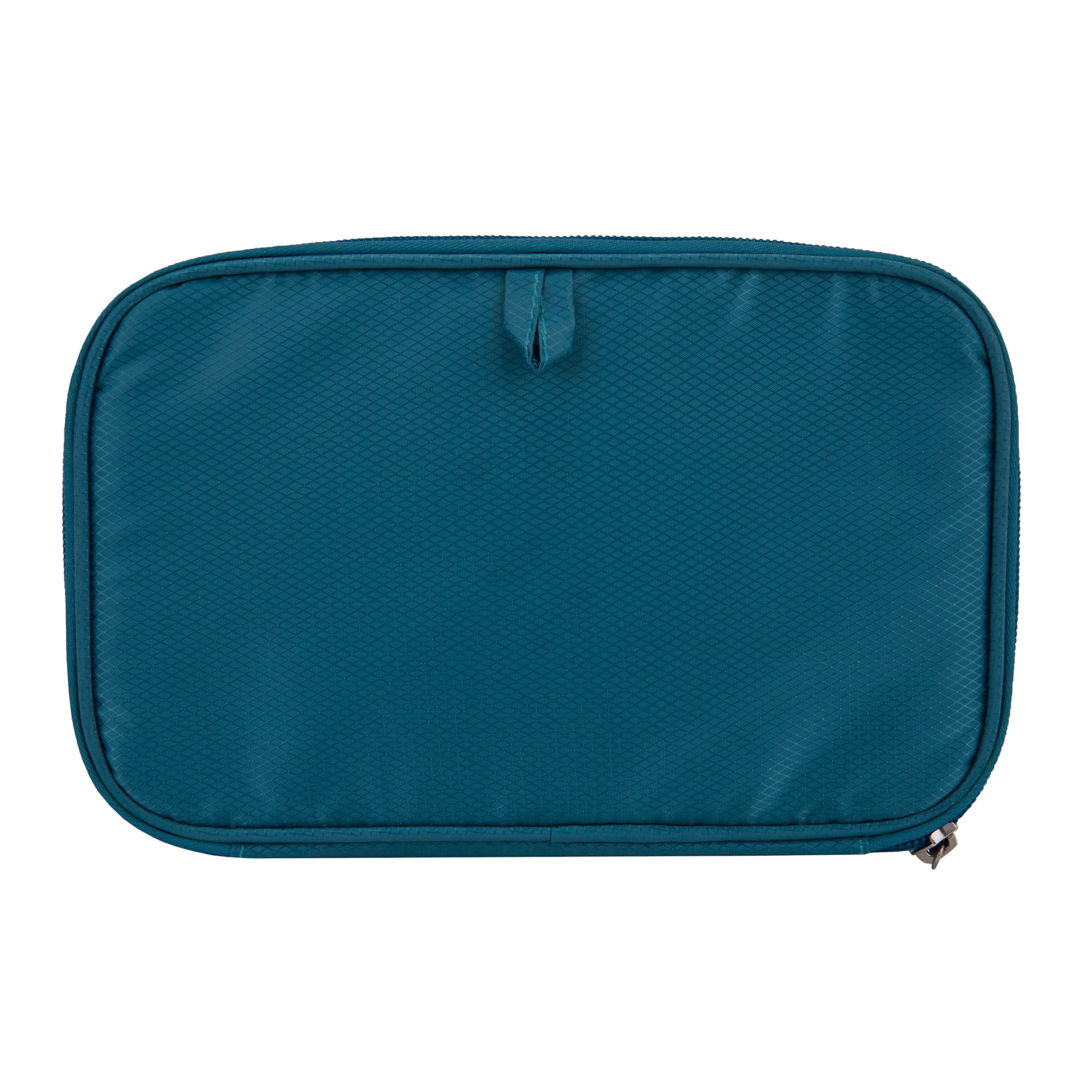 Travelon World Travel Essentials Tech Organizer - Peacock Teal Electronic Accessories Case for Laptop, Tablet & Phone | Perfect for Business Trips, Vacations & Commuting