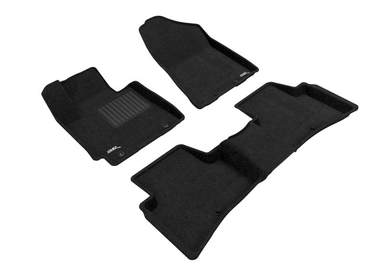 3D Maxpider Custom Fit Floor Mats for 2016-2018 Hyundai Tucson - 1st & 2nd Row All-Weather Protection (Black) | Perfect for Daily Commutes, Road Trips & Family Adventures