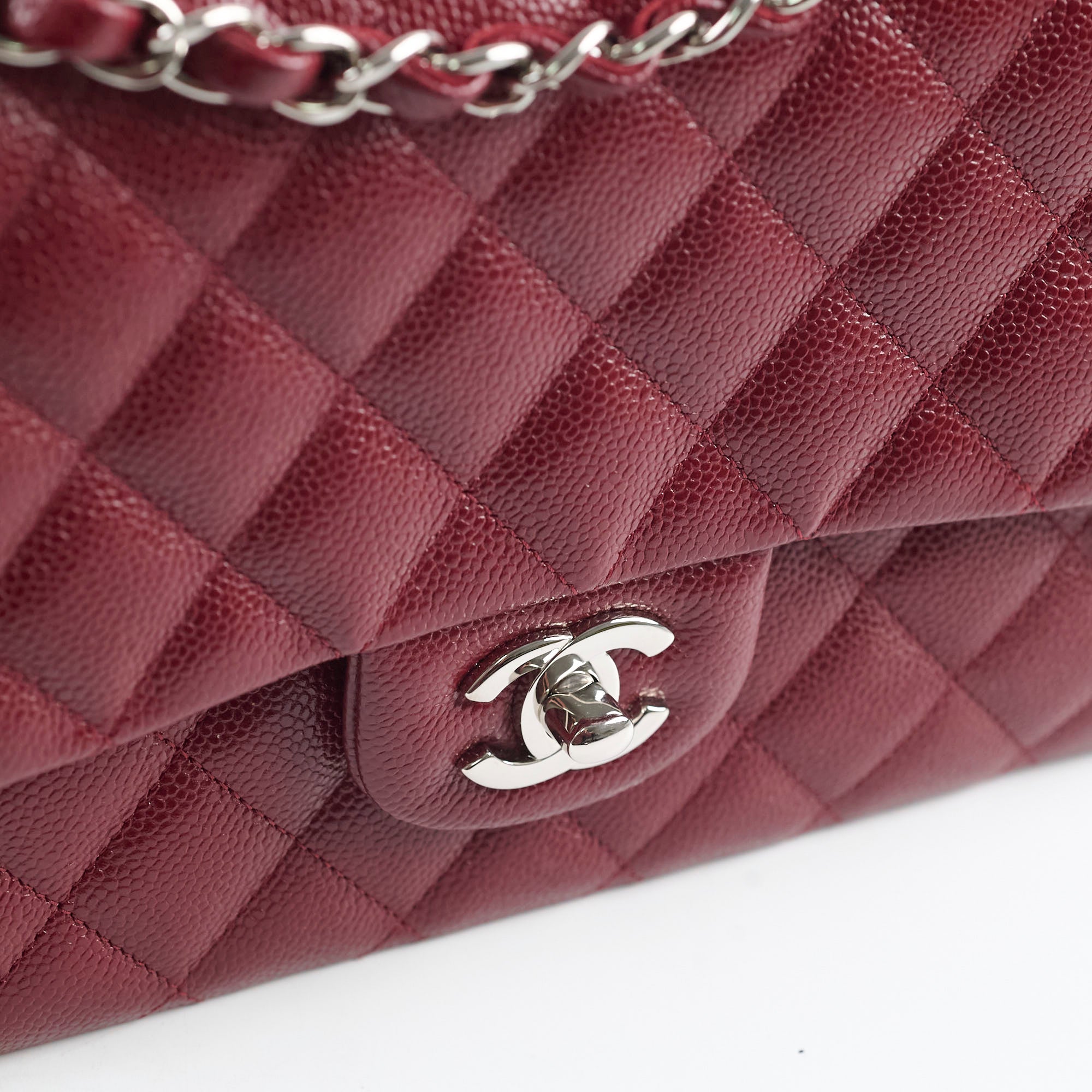 Chanel Medium M/L Caviar Classic Flap Bag in Red - Luxury Designer Handbag for Women, Perfect for Parties, Date Nights & Special Occasions