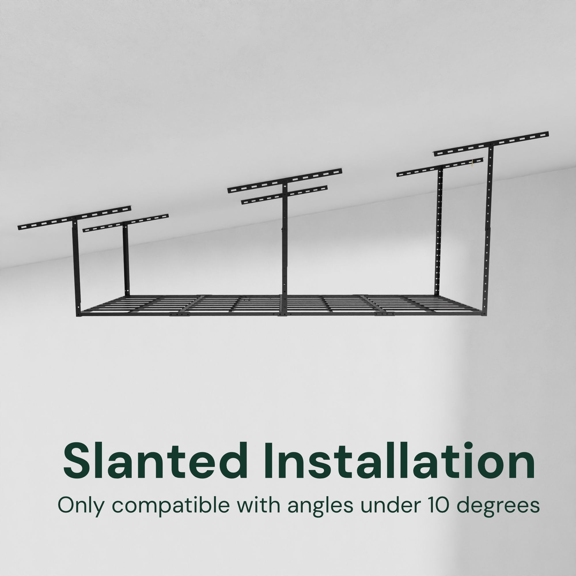 SunsGrove 4x8 Garage Overhead Storage Rack - Heavy Duty Ceiling Mounted Organizer System - 750LBS Capacity, Adjustable 22