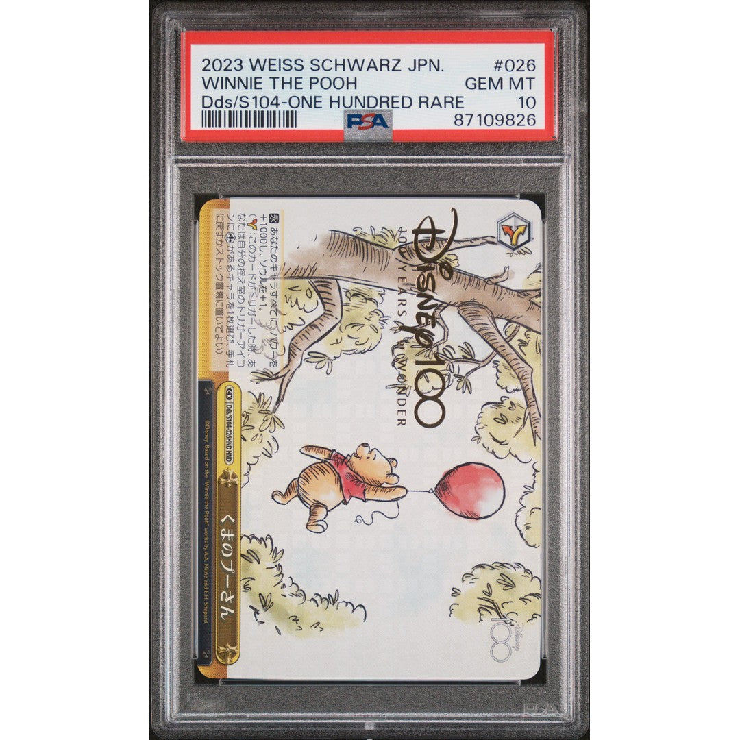 2023 Weiss Schwarz Japanese Winnie The Pooh One Hundred PSA 10 Graded Card - Perfect for Collectors, TCG Players & Disney Fans