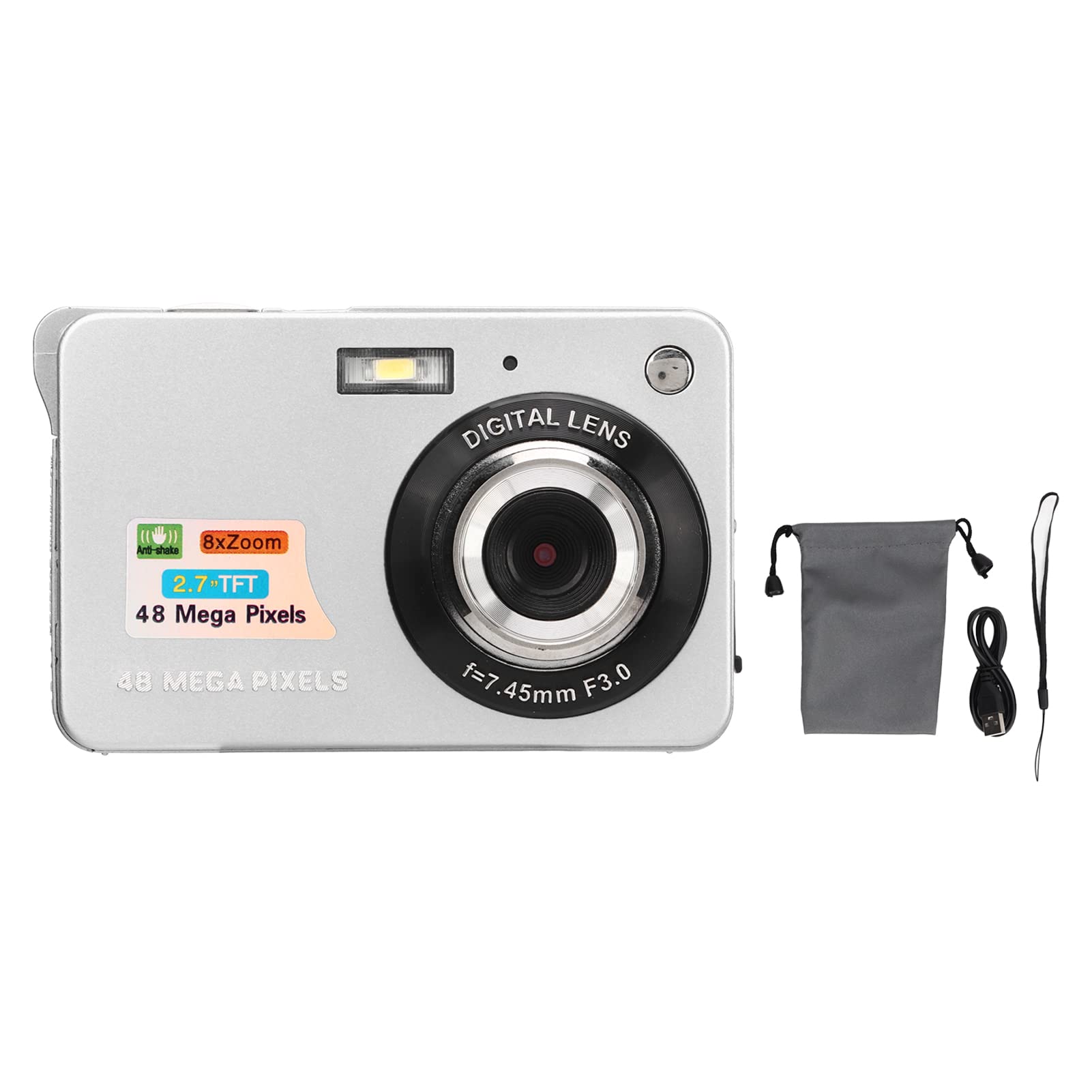 4K Digital Camera for Photography & Vlogging - 48MP Compact Pocket Camera with 2.7