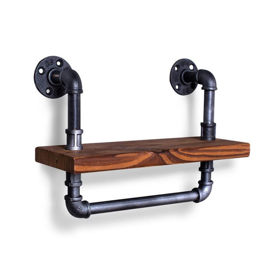 Vintage Industrial Wall Shelf - Water Pipe Separator Display Stand for Bookshelf & Wall Storage (2440cm) - Perfect for Home Office, Living Room & Retro Decor