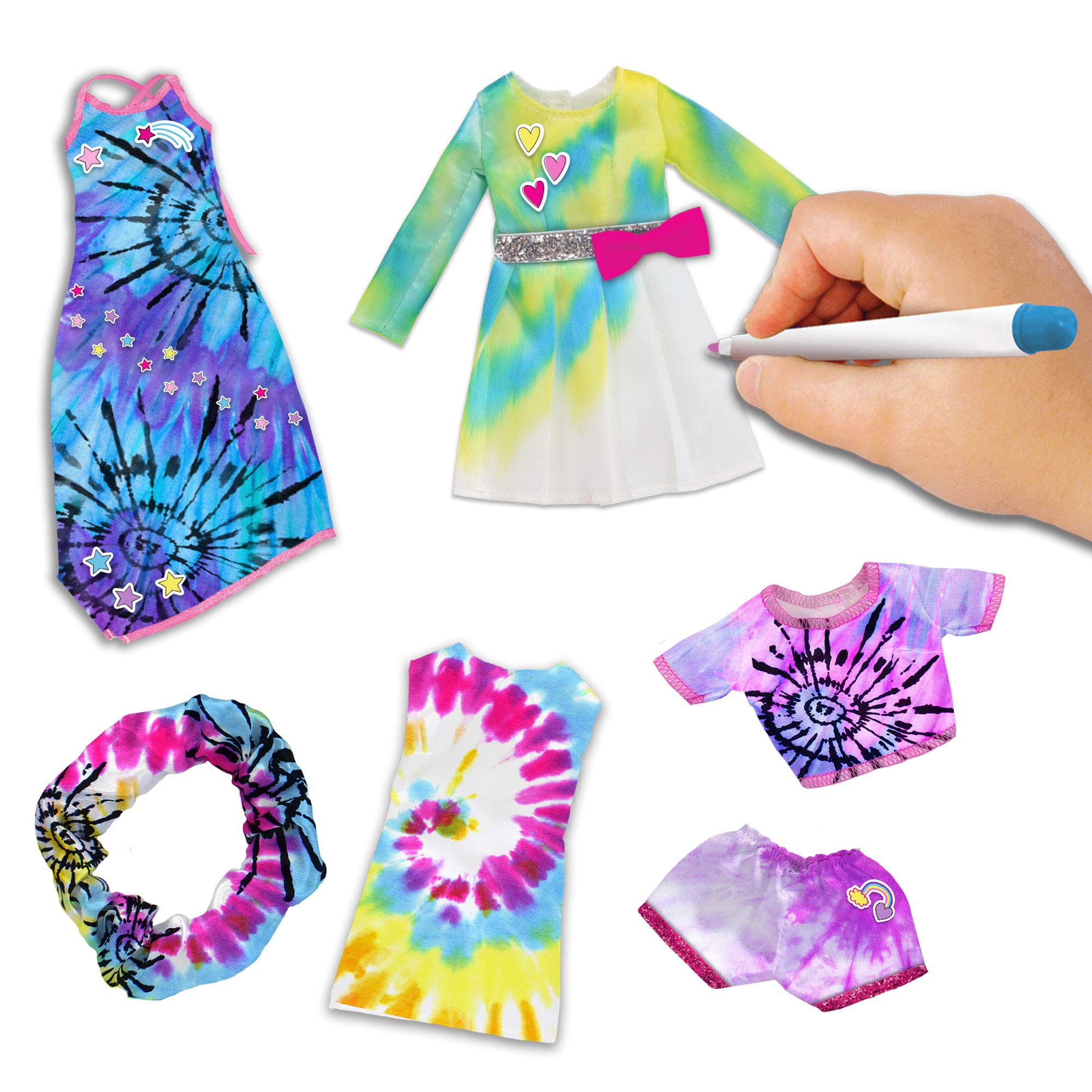 Barbie Tie-Dye Fashion Designer Kit - DIY Creative Activity Set for Girls | Make Custom Tie-Dye Clothes & Accessories | Perfect for Birthday Gifts, Playdates & Fashion Design Fun