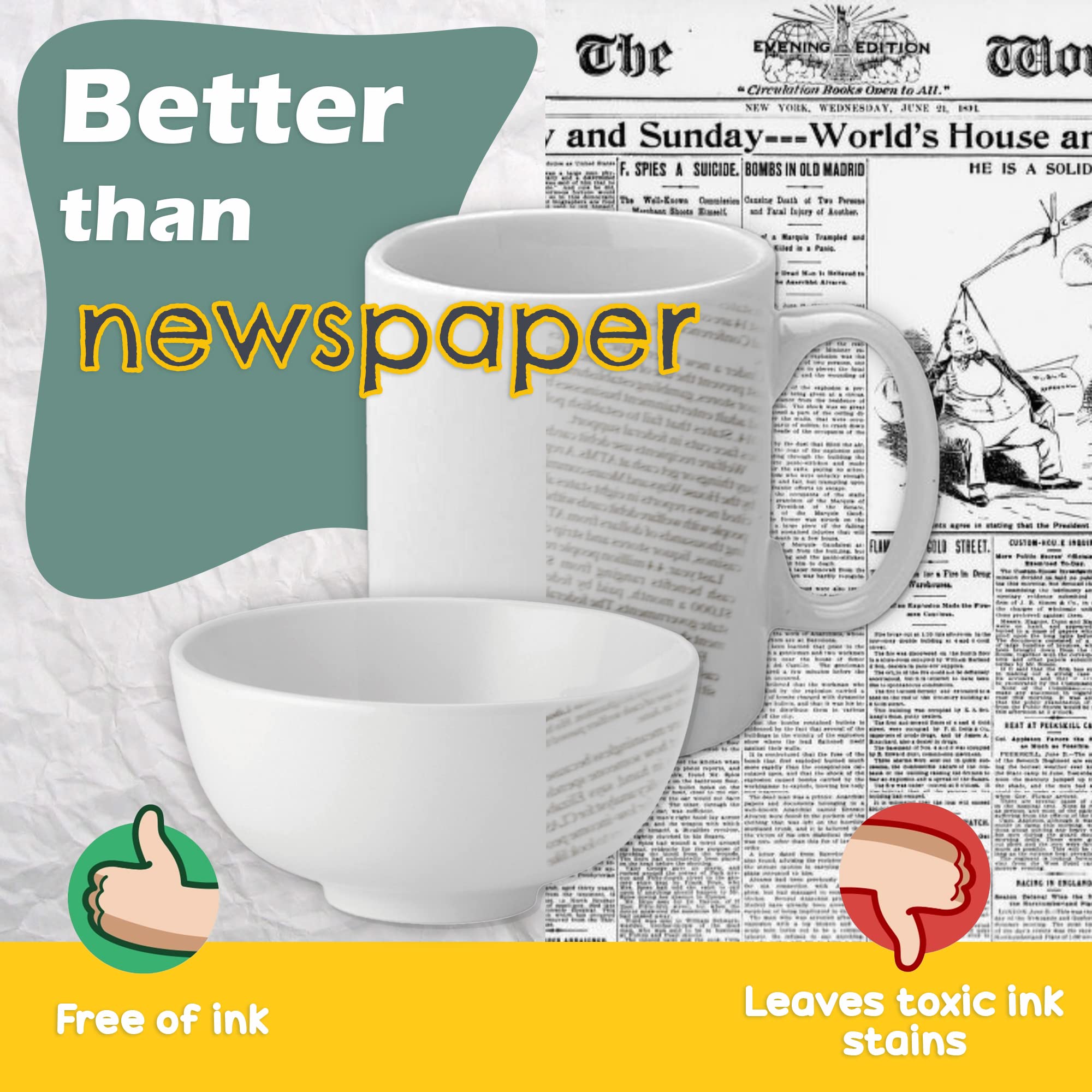 400 Sheets Packing Paper for Moving - 12.5lb Newsprint Wrapping Paper (17
