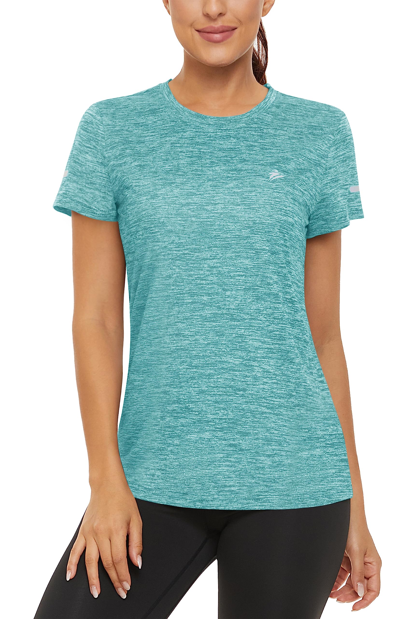 TACVASEN Women's Quick Dry Athletic T-Shirt - Moisture Wicking Short Sleeve Crew Neck Workout Top for Hiking, Running & Fitness | Gym, Outdoor & Travel Essentials