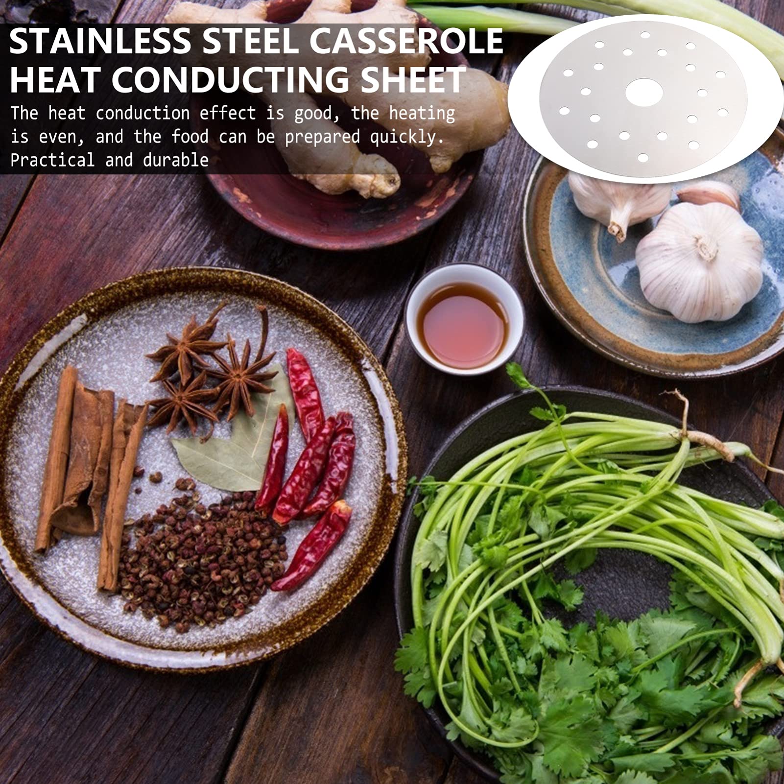 1pc Premium Heat Conduction Fin for Casserole - Efficient Kitchen Utensil & Cookware Accessory - Perfect for Even Heat Distribution in Baking, Roasting & Stovetop Cooking