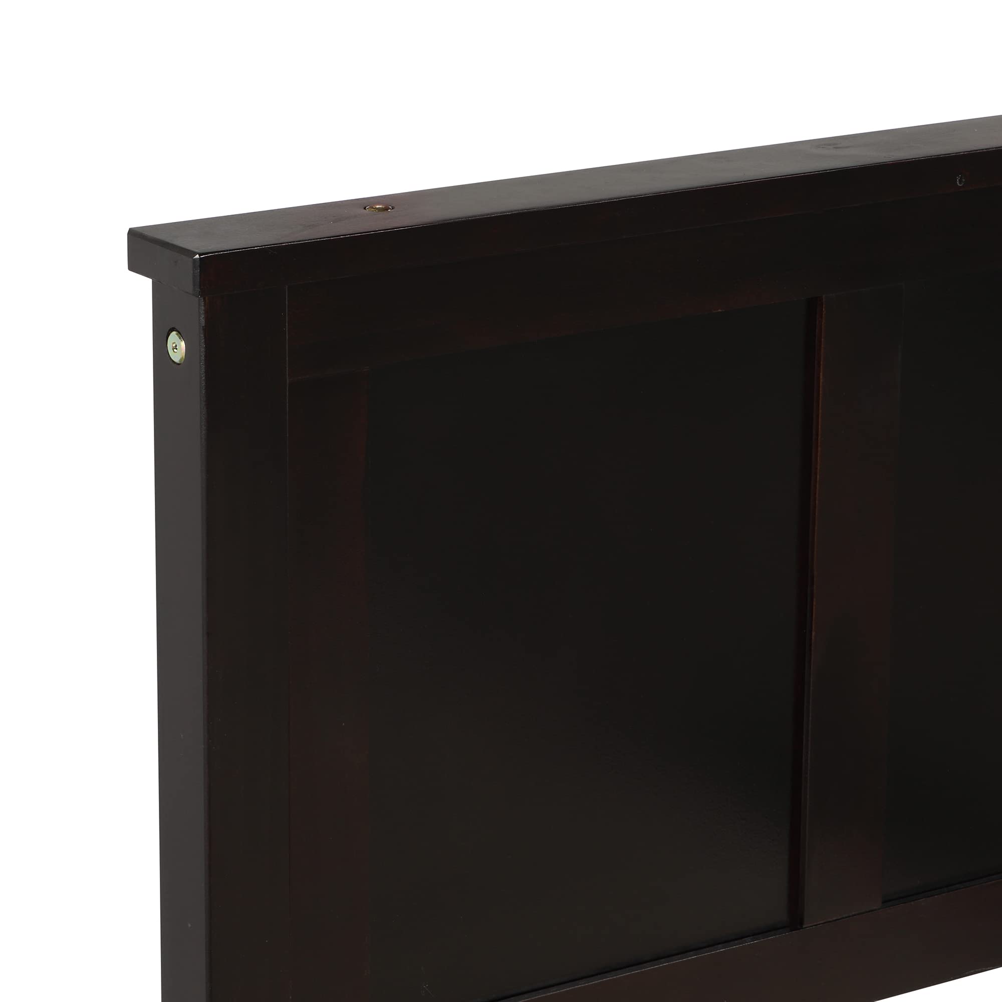 Minimalist Wooden Platform Bed Frame with Drawers & Headboard - Twin Size, Easy Assembly, Retro Espresso Finish - Perfect for Small Bedrooms, Guest Rooms & Modern Apartments
