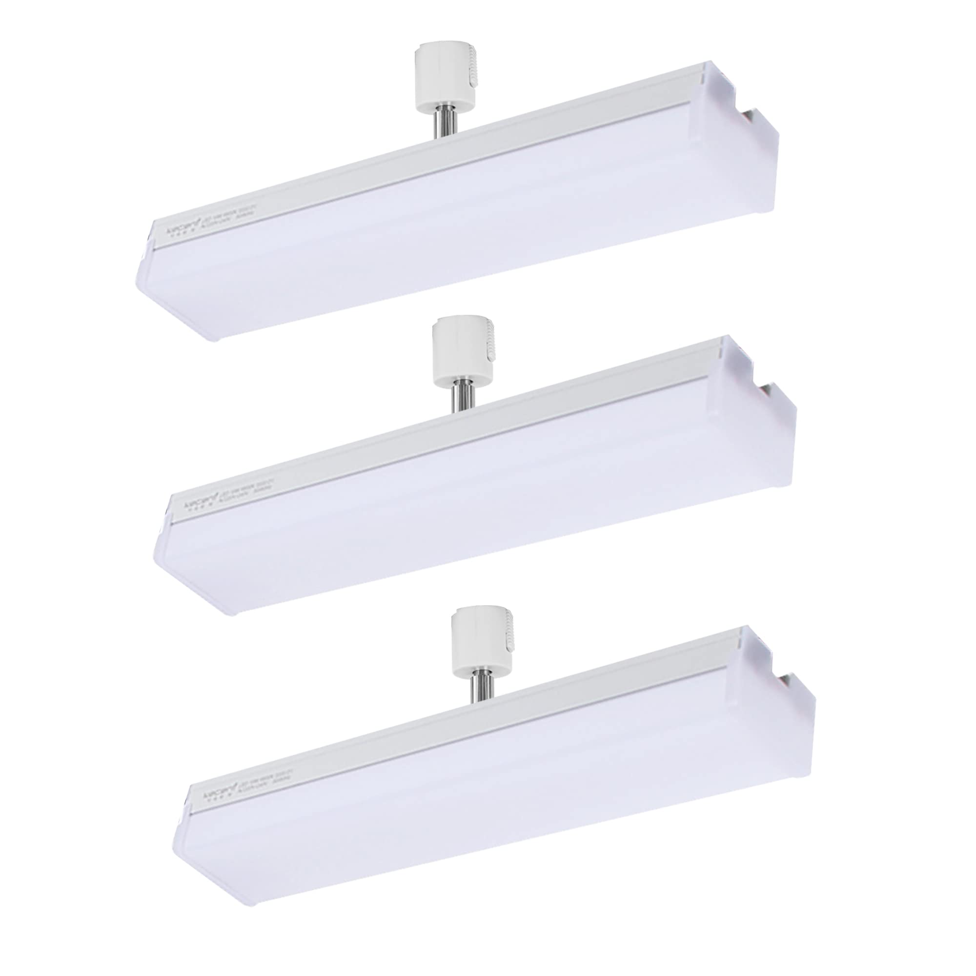 Adjustable LED Track Lighting Kit with Gimbal Ring - Energy Saving Ceiling Fixture, H-Type Track Mount, Daylight Flood Lights (Bulbs Included) - Perfect for Home, Office, and Retail Spaces