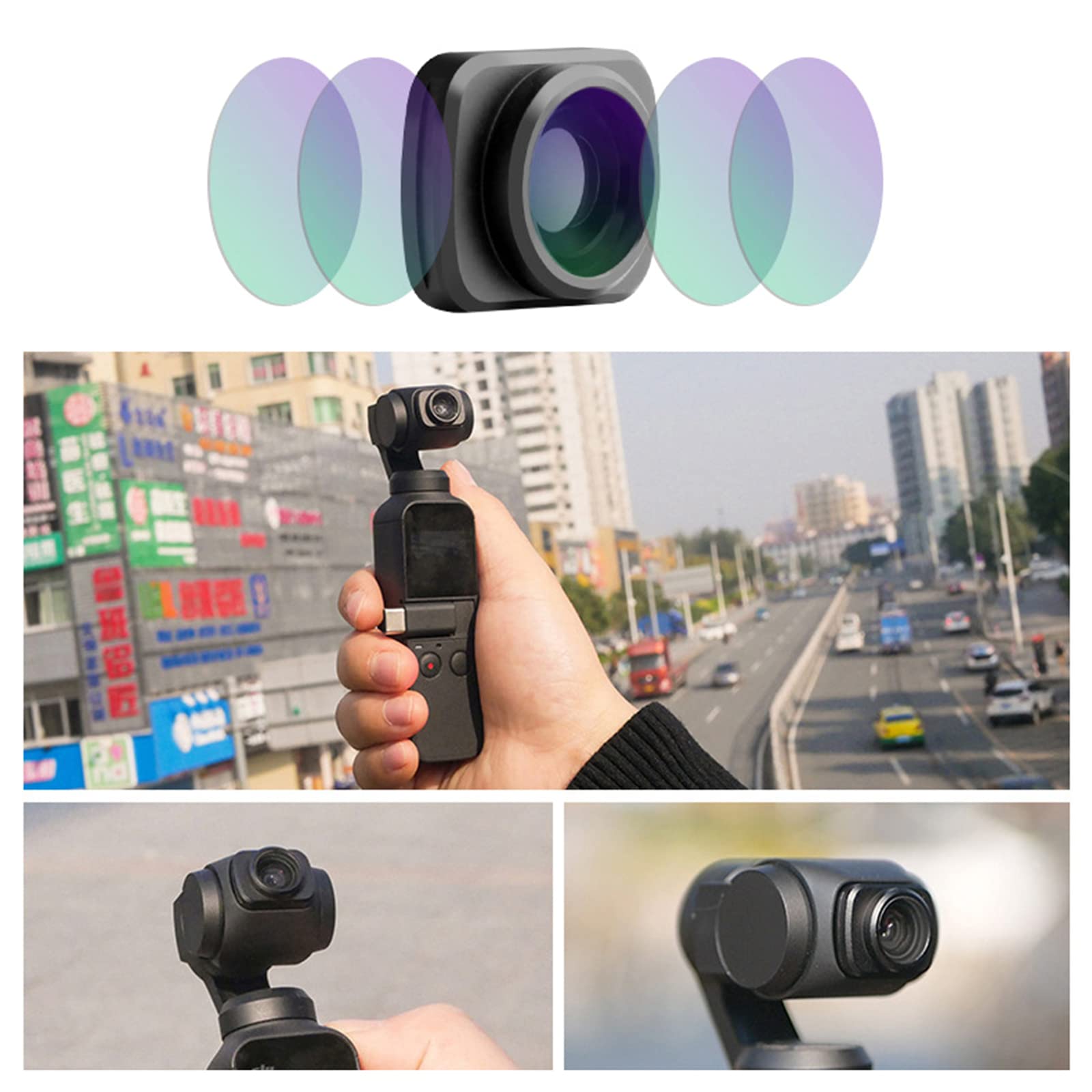 Magnetic Camera Lens Filter for Pocket Gimbal - Compatible with Handheld Stabilizers | Perfect for Vlogging, Travel & Action Photography