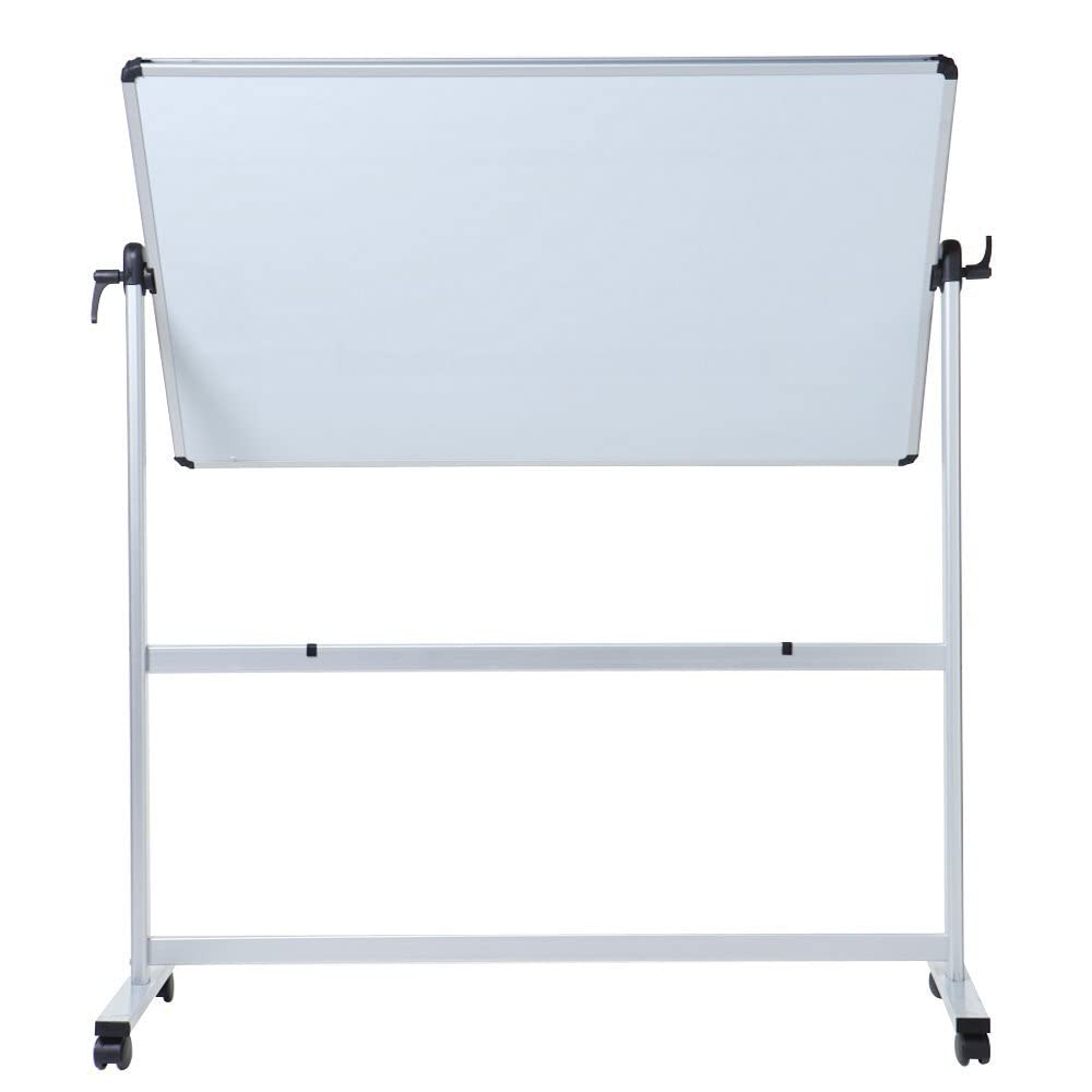 VIZ-PRO 72 x 48 Inches Double-Sided Magnetic Whiteboard with Aluminum Frame & Stand - Includes 12 Dry Erase Markers & 3 Colored Erasers - Perfect for Offices, Classrooms & Home Use