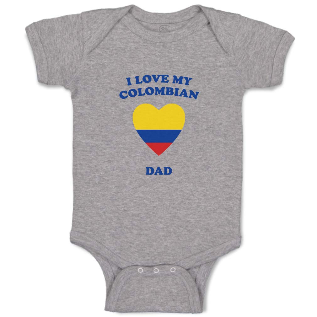 Custom Baby Bodysuit for Boys & Girls - 'I Love My Colombian Dad' Cute Cotton Onesie | Perfect for Family Photos, Holidays & Special Occasions