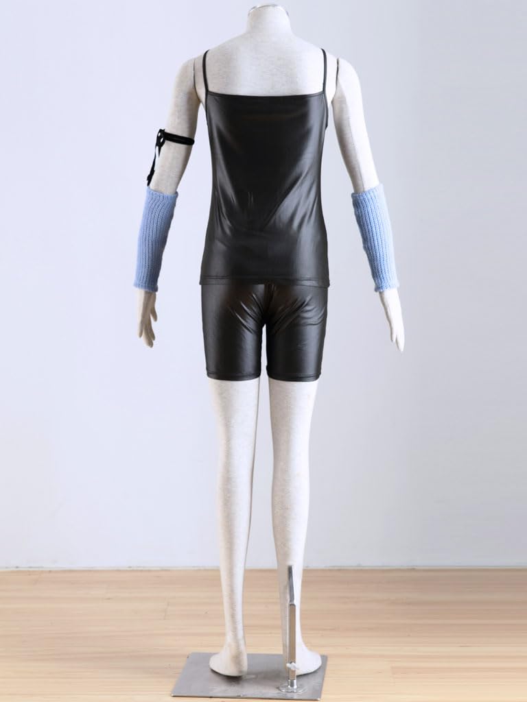 Anime Game Cosplay Rinoa Black Wig & Blue Dress Suit for Women - Halloween Costume | Perfect for Cosplay Events, Halloween Parties, and Themed Gatherings