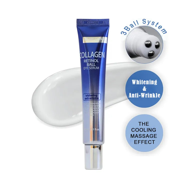 3W Clinic Brightening Eye Serum - 30ml Dark Circle & Puffiness Treatment for Under Eye Bags - Hydrating Anti-Aging Eye Cream for Day & Night Use - Perfect for Travel & Daily Skincare Routine