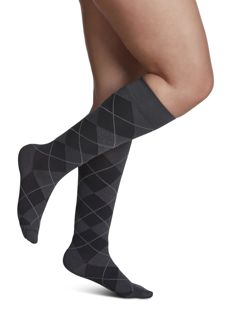 Women's Sigvaris Style Microfiber Compression Socks 20-30mmHg - Calf Support for Varicose Veins, Travel & Work