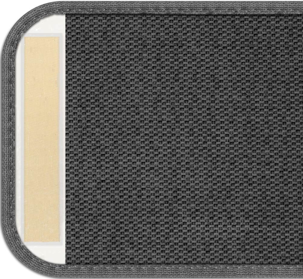 15-Pack Non-Slip Gray Carpet Stair Treads - 8