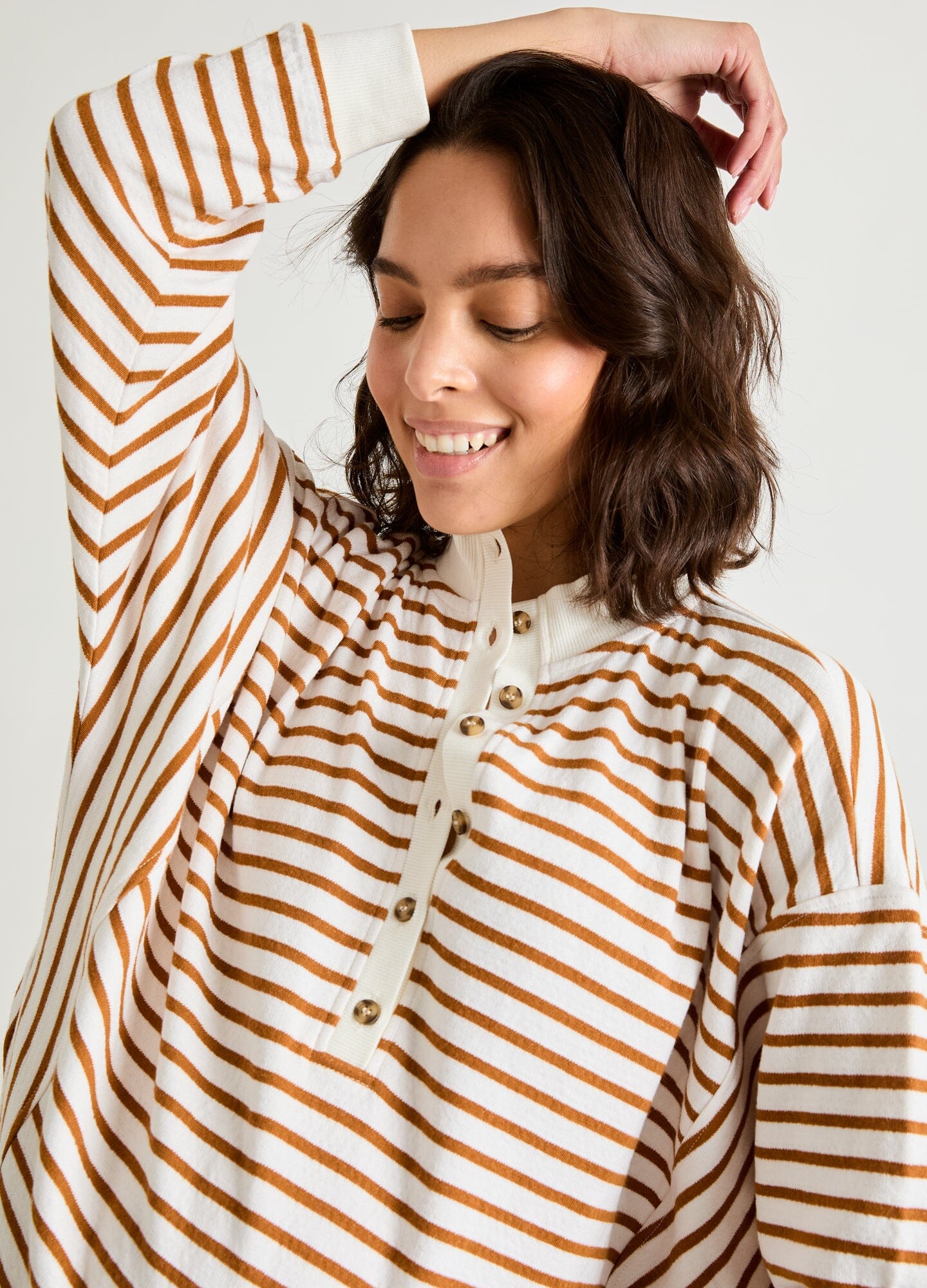 Comfortable Dakota Striped Nursing Sweatshirt for Moms - Soft Breastfeeding Hoodie for Easy Nursing & Pumping - Perfect for Maternity, Postpartum & Everyday Wear