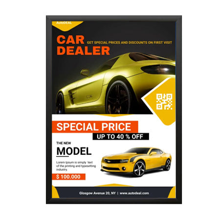 12x18 SwingSnaps Poster Snap Frames - 1 1/4 Inch Profile for Mounted Graphics - Perfect for Art Displays, Trade Shows & Home Decor